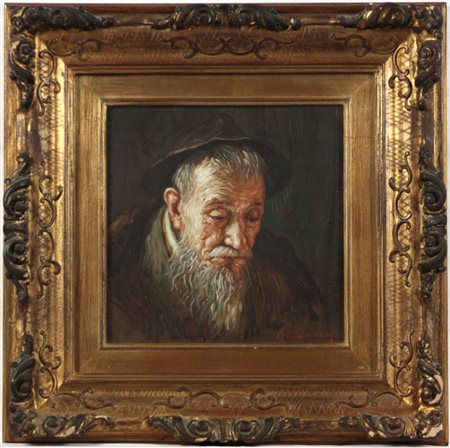 Alfonso Grassi (1918-2002) Senza titolo Olio su tavola cm 30x30 Firma in...