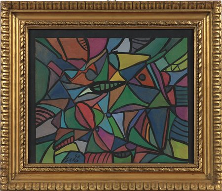 Saro Mirabella (1914-1972) Senza titolo, 1947 Tempera su cartoncino cm 25x30...