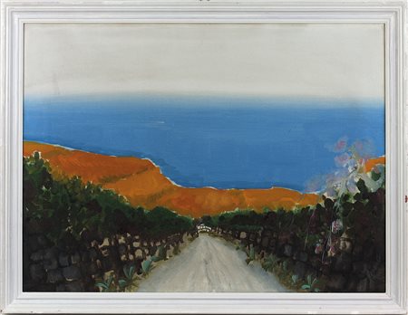 Renato Borsato (1927) Verso il mare Olio su tela cm 60x80 Firma in basso a...