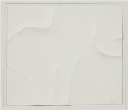 Agostino Bonalumi (1935-2013) Spartito minimo bianco, 1998 Carta estroflessa...