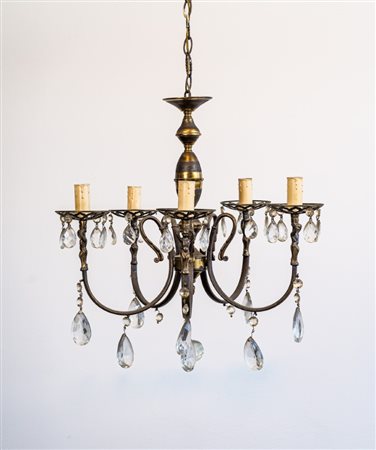 Due lampadari in ottone