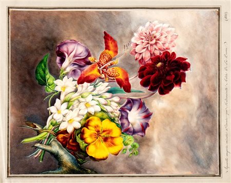 Artista francese, XIX secolo () Bouquet di fiori