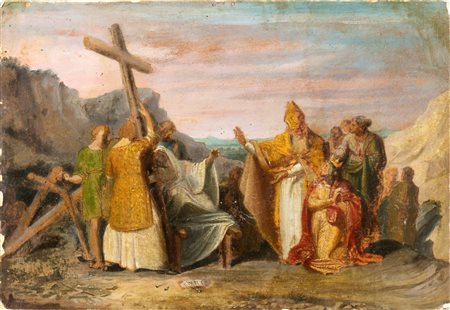 Artista italiano, prima metà XIX secolo () Ritrovamento della Vera Croce alla...