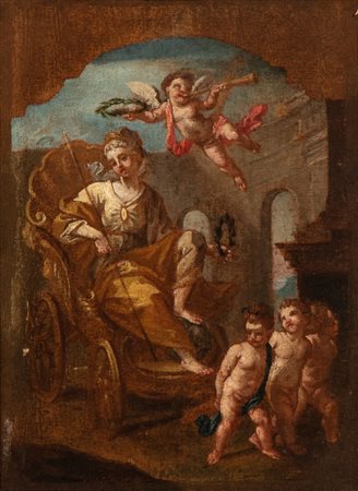 Clemente Ruta (attribuito a) (Parma 1685-Parma 1767) Trionfo della Virtù...