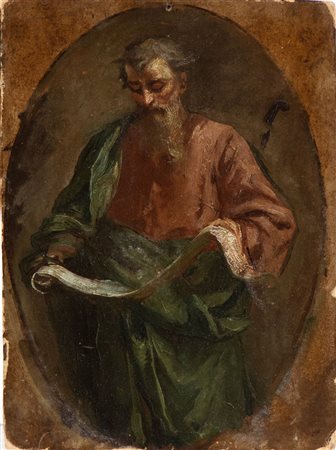 Artista bolognese, XVIII secolo () Figura di profeta con cartiglio
