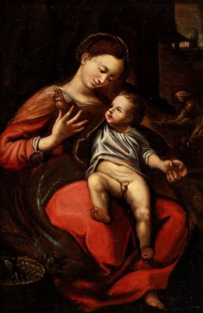 Correggio Antonio Allegri (copia da) (Correggio 1489-Correggio 1534) Madonna...