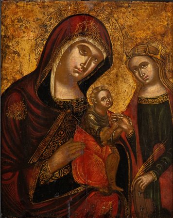 Scuola Veneto-Cretese, XVI secolo () Matrimonio mistico di Santa Caterina