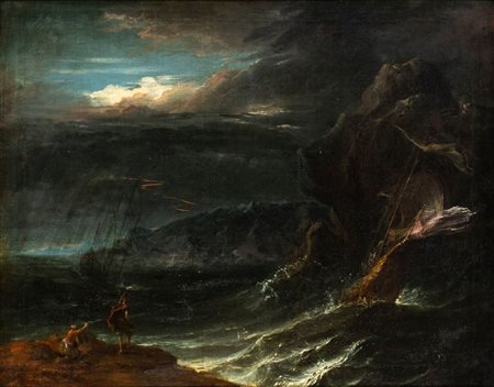 Antonio Francesco Peruzzini (attribuito a) (Ancona 1643-Milano 1724) Marina...