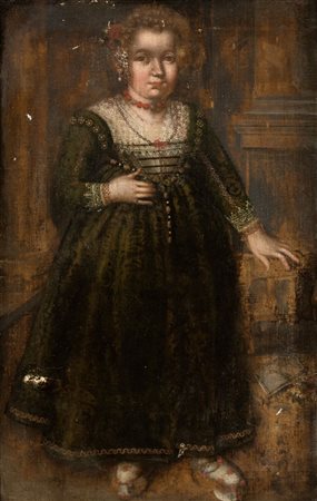 Scuola veneta, XVII secolo () Ritratto di bimba con collana di corallo