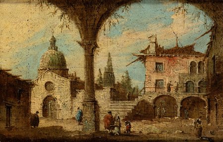 Francesco Guardi (Venezia, 1712 - 1793) (seguace di) () Capriccio veneziano