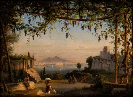 Edmond Antoine Victor Joinville (Parigi 1801-Parigi 1849) Veduta di Napoli