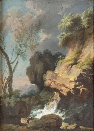 Alessio De Marchis (attribuito a) (Napoli 1684-Perugia 1752) Paesaggio...
