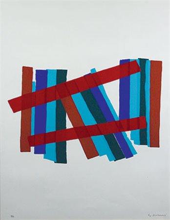 Montanarini Luigi Senza titolo serigrafia su carta, cm. 70x50, es. 19/50...