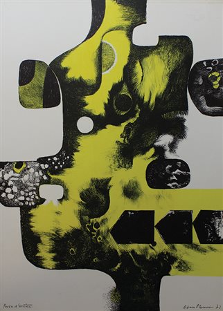 Monnini Alvaro Viaggio all'Interno, 1972 litografia su carta, cm. 71x51, es....