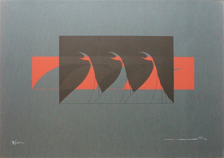 Nazzaretto Maurizio Senza titolo serigrafia su carta, cm. 50x70 esemplare...