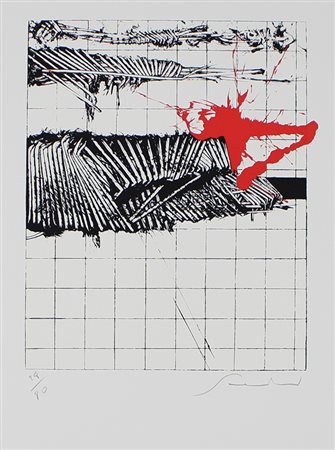 Scanavino Emilio Incidente n. 2, 1972 serigrafia a colori su carta, cm....