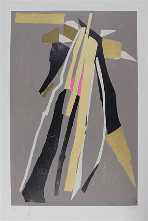 Lanskoy Andrè Senza titolo litografia in cavo piano e rilievo su carta, cm....