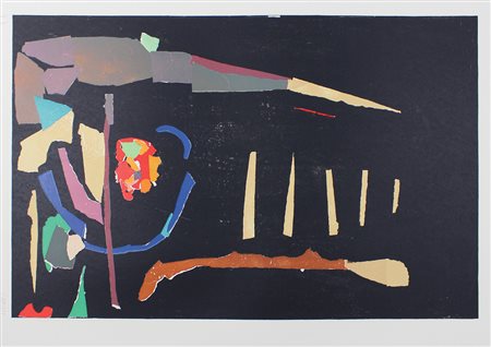 Lanskoy Andrè Senza titolo litografia in cavo piano e rilievo su carta, cm....