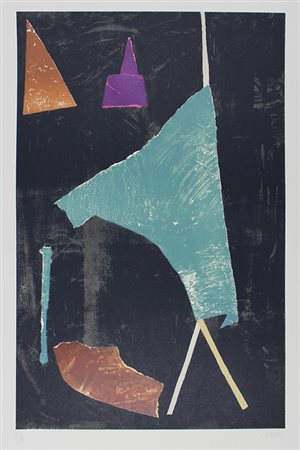 Lanskoy Andrè Senza titolo litografia in cavo piano e rilievo su carta, cm....