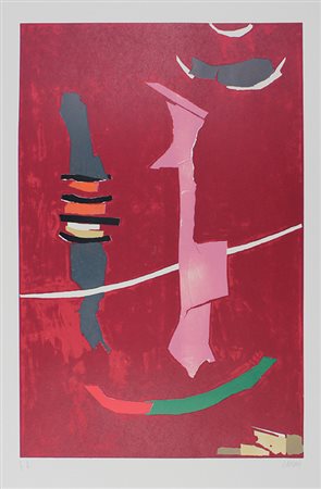 Lanskoy Andrè Senza titolo litografia in cavo piano e rilievo su carta, cm....