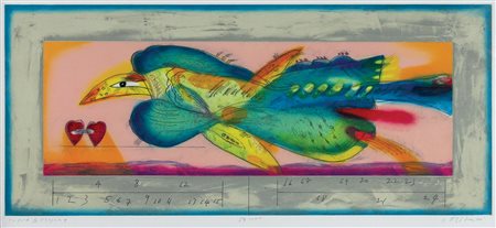 Lalibertè Norman Senza titolo Incisione su carta, cm 60x110 firmata in basso...