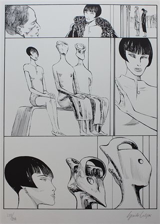 Crepax Guido Valentina litografia su carta, cm. 49x34,5, es. 211/250 firmata...