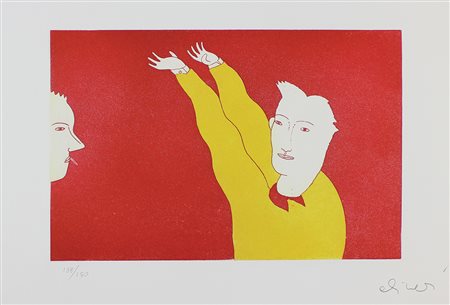 Alinari Luca Senza titolo acquaforte su carta, cm. 50x70, es. 138/150 firmata...