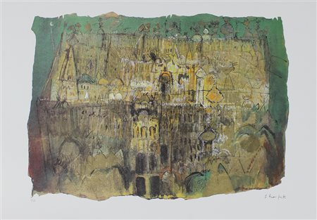 Shafik Medhat Senza titolo litografia su carta, cm. 34,5x49,5, es. pda...