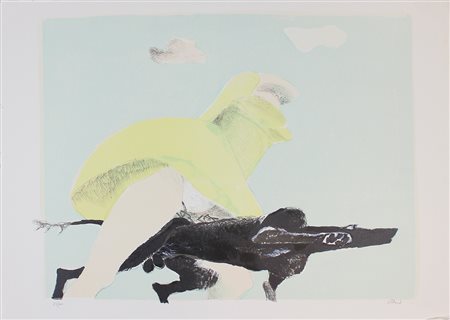 Calabria Ennio Sotto in su, 1969 litografia a 5 colori su carta, cm. 50x70,...