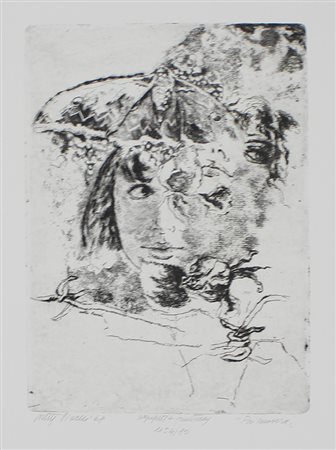 Piacesi Walter Primavera, 1969 acquaforte e puntasecca su carta, cm. 70x50,...