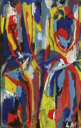 Montanarini Luigi Senza titolo olio su tavoletta, cm. 13x9 siglato LM in...