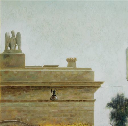 Coppa Franco Studio per la Porta Ferdinandea di Noto, 2004 olio su cartone,...