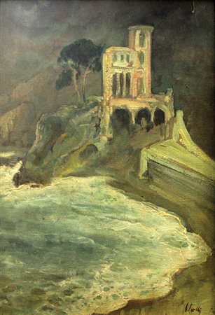 Caselli Giuseppe Monterosso, 1921 olio su tela, cm. 50x50 firmato in basso a...
