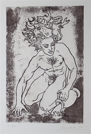 Semenzato Aldo Figura, 1974 incisione su carta, cm. 70x50, es. 21/25 firmata...