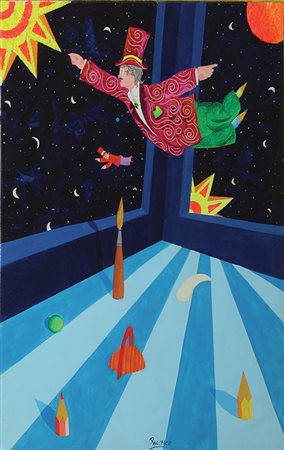 Pacifico Luigi Senza titolo olio su tela, cm. 44x34 firmato in basso al centro