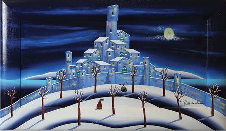 Da Norcia Paolo Inverno, 2000 olio su tela con cornice invasa, cm.52x103...