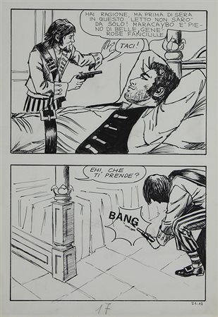 Manara Milo Jolanda ed Almaviva, (1971/74) china su cartoncino, cm 35x25...