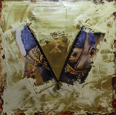 Ritzow Charlotte Hiding place, 2002 tecnica mista e collage su tela, cm....