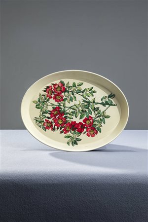 PIERO FORNASETTI<BR>Milano 1913 - 1988<BR>Vassoio ovale