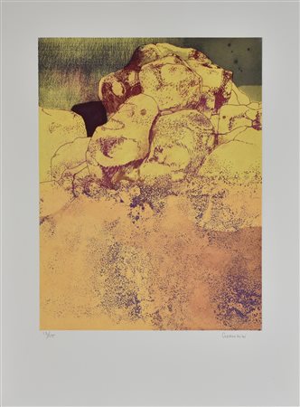 Leonardo Cremonini SENZA TITOLO incisione su carta, foglio cm 75x56, battuta...