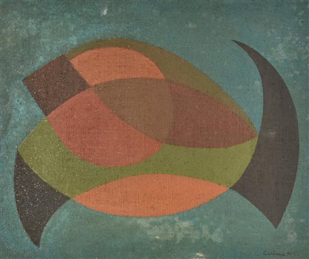 Carbone SENZA TITOLO olio su tela, cm 50x60 firma e data eseguito nel 1971...