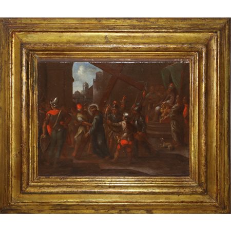 Matteo Ghidoni  Detto Matteo de' Pitocchi (Firenze 1626-Padova 1689)  - Cristo davanti a  Caifa