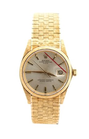  
ROLEX Date: raro orologio da polso in oro 18K serie corteccia ref. 1502, 1963 
 
