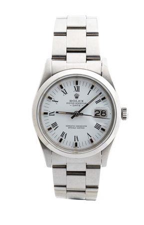  
ROLEX Oyster Perpetual Date: orologio da polso in acciaio ref. 1500, 1981 
 