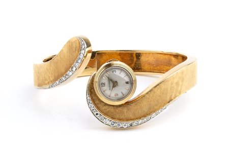  
JAEGER LE COULTRE: orologio da polso donna in oro 18K, anni '50 
 