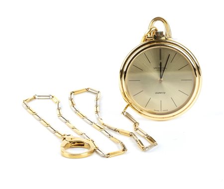  
UNIVERSAL: Orologio da tasca con catena in oro 18K 
 