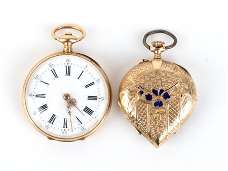  
Due orologi da tasca in oro - inizio XX secolo 
 
