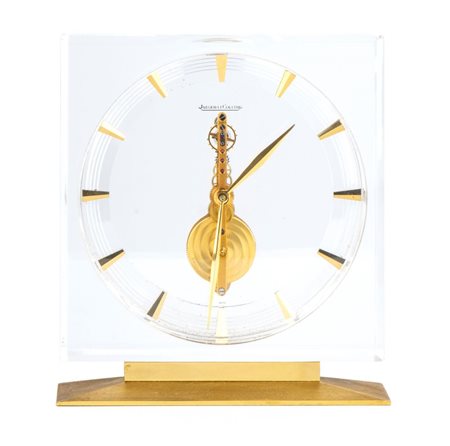  
JAEGER LECULTRE: orologio scheletrato in ottone e lucite Ref. 420 - Anni '70 
 