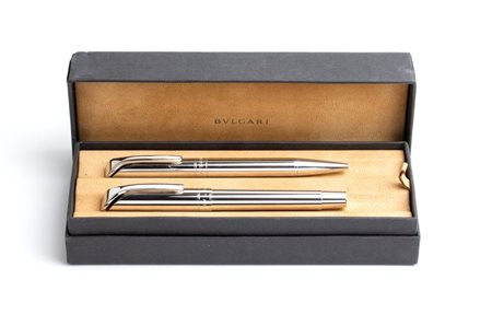  
BULGARI: due penne a sfera in argento 
 