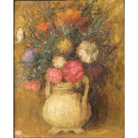 Osman Lorenzo De Scolari (1908/1998) "Brocca con fiori" - "Jug with flowers"